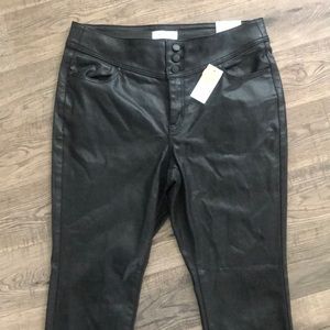 Lane Bryant shiny black jeggings